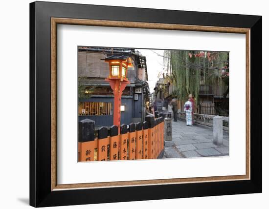 Tatsumi Bashi, the Bridge from Memoirs of a Geisha Novel, Gion District (Geisha Area), Kyoto, Japan-Stuart Black-Framed Photographic Print