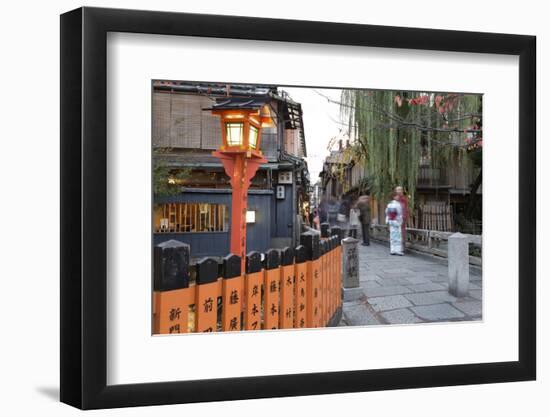 Tatsumi Bashi, the Bridge from Memoirs of a Geisha Novel, Gion District (Geisha Area), Kyoto, Japan-Stuart Black-Framed Photographic Print