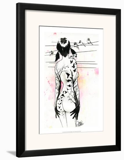 Tattoo Girl-Lora Zombie-Framed Art Print