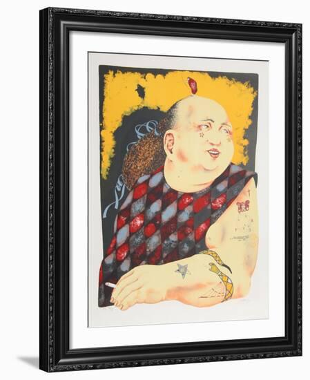 Tattoo Harlequin from the Limestoned Portfolio-Dennis Geden-Framed Limited Edition