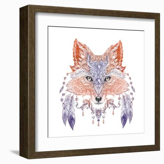 Tattoo, Portrait of A Wild Fox-Vensk-Framed Art Print