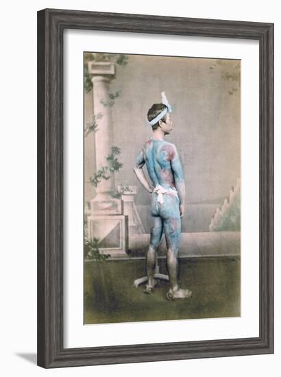 Tattooed Japanese Groom (Bett), Japan, 1882-Felice Beato-Framed Giclee Print