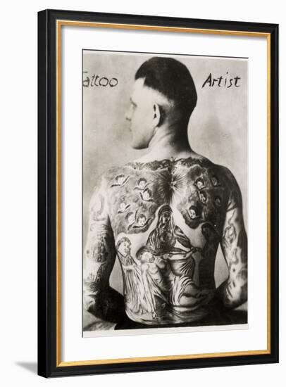 Tattooed Man, New York-null-Framed Photographic Print