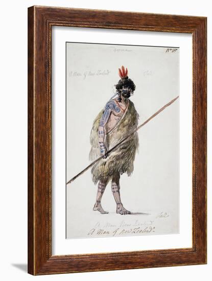 Tattooed Man, New Zealand-null-Framed Giclee Print