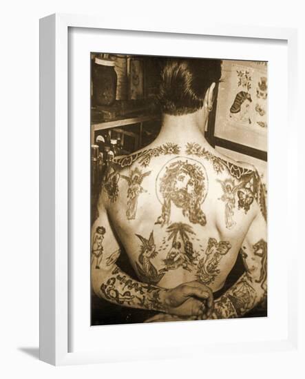 Tattooed Man-null-Framed Photographic Print