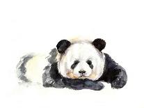 Panda Hand Painted Watercolor Illustration Isolated on White Background. Watercolor Animal Silhouet-Tatyana Komtsyan-Art Print
