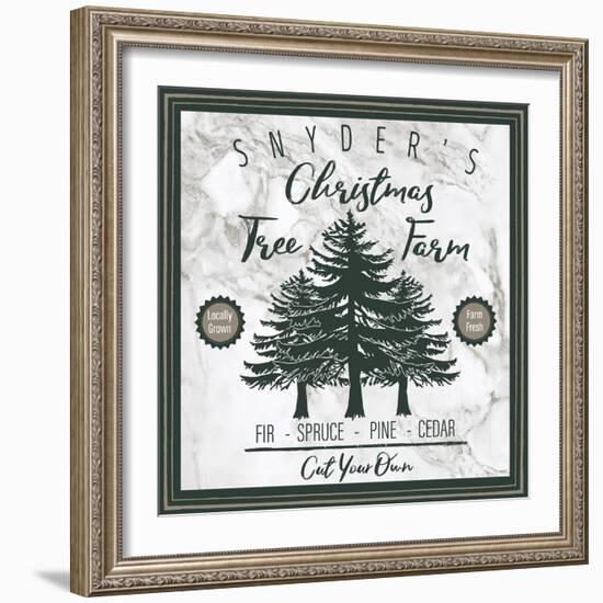 Taupe Christmas Sign I-Elizabeth Medley-Framed Art Print