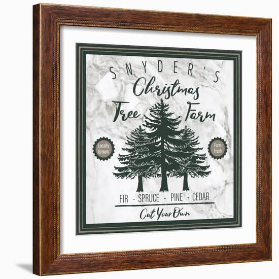 Taupe Christmas Sign I-Elizabeth Medley-Framed Art Print