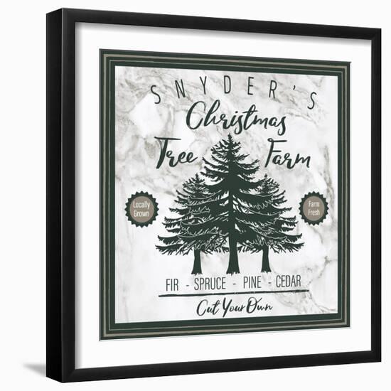 Taupe Christmas Sign I-Elizabeth Medley-Framed Art Print