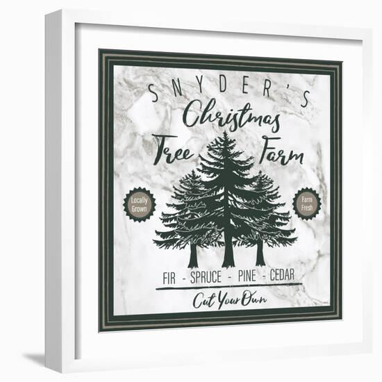 Taupe Christmas Sign I-Elizabeth Medley-Framed Art Print