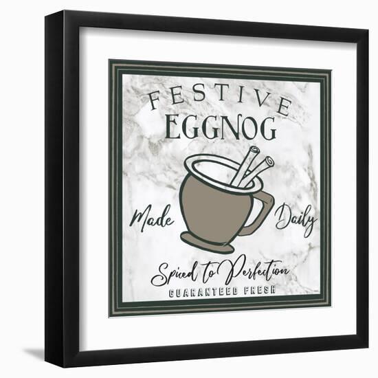 Taupe Christmas Sign II-Elizabeth Medley-Framed Art Print