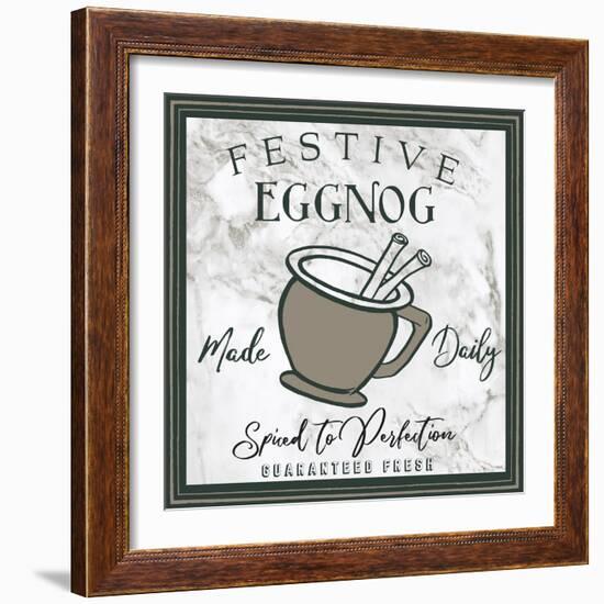 Taupe Christmas Sign II-Elizabeth Medley-Framed Art Print