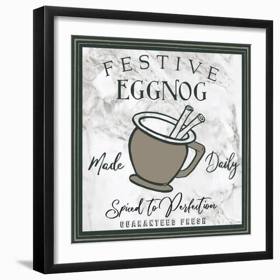 Taupe Christmas Sign II-Elizabeth Medley-Framed Art Print