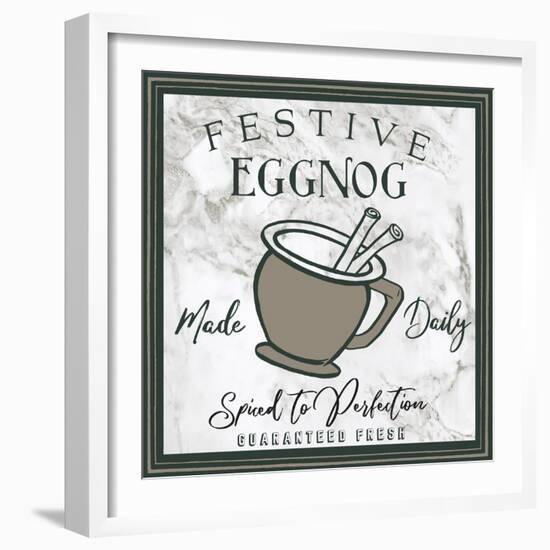 Taupe Christmas Sign II-Elizabeth Medley-Framed Art Print