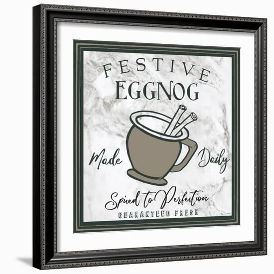 Taupe Christmas Sign II-Elizabeth Medley-Framed Art Print