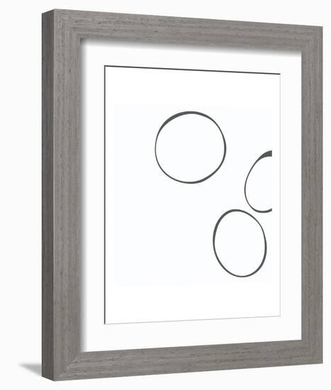 Taupe V-Denise Duplock-Framed Art Print