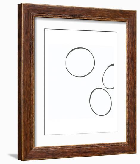 Taupe V-Denise Duplock-Framed Art Print