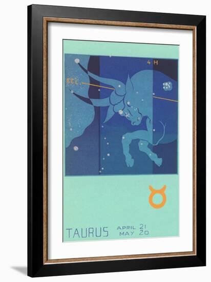 Taurus, the Bull-null-Framed Art Print