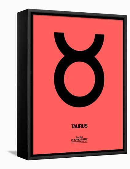 Taurus Zodiac Sign Black-NaxArt-Framed Stretched Canvas