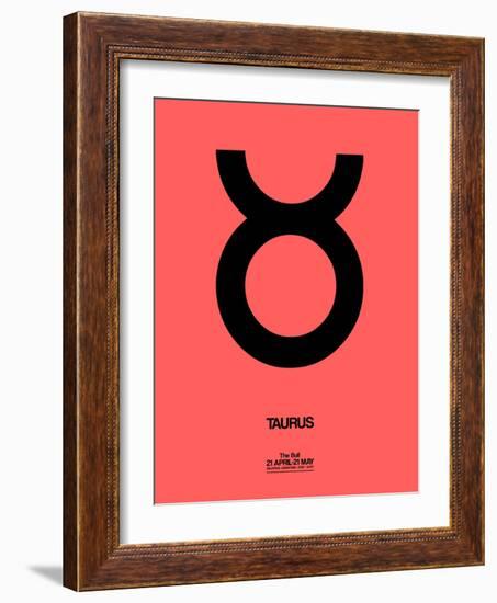 Taurus Zodiac Sign Black-NaxArt-Framed Art Print