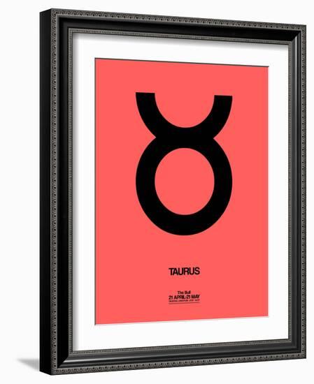 Taurus Zodiac Sign Black-NaxArt-Framed Art Print