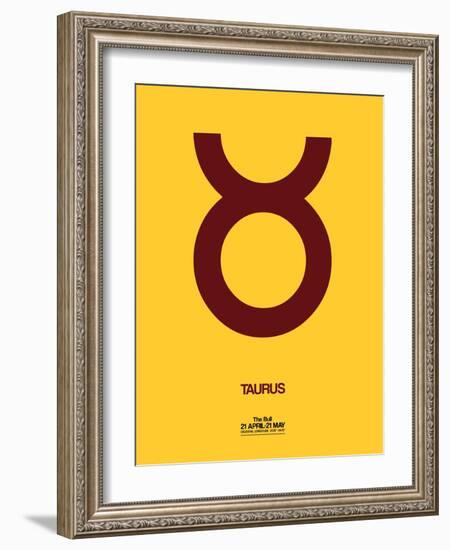 Taurus Zodiac Sign Brown-NaxArt-Framed Art Print