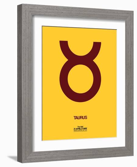 Taurus Zodiac Sign Brown-NaxArt-Framed Art Print