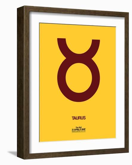 Taurus Zodiac Sign Brown-NaxArt-Framed Art Print