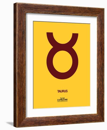 Taurus Zodiac Sign Brown-NaxArt-Framed Art Print