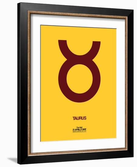 Taurus Zodiac Sign Brown-NaxArt-Framed Art Print