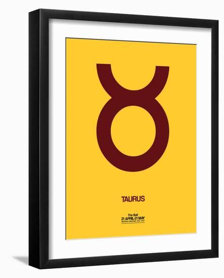 Taurus Zodiac Sign Brown-NaxArt-Framed Art Print