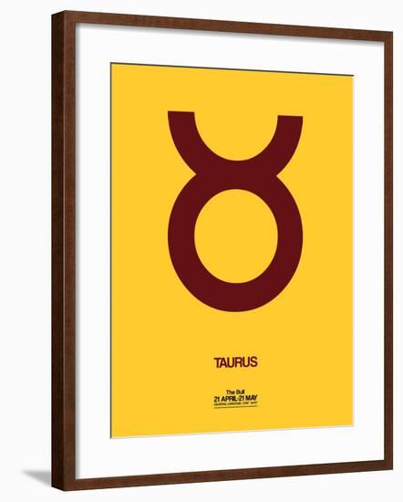 Taurus Zodiac Sign Brown-NaxArt-Framed Art Print