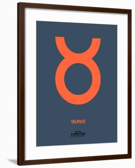 Taurus Zodiac Sign Orange-NaxArt-Framed Art Print