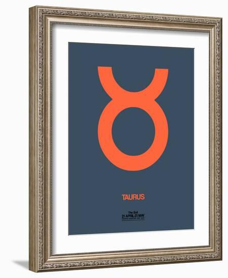 Taurus Zodiac Sign Orange-NaxArt-Framed Art Print