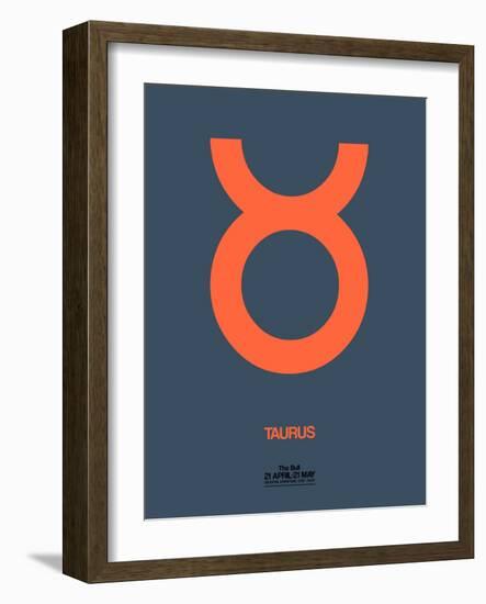 Taurus Zodiac Sign Orange-NaxArt-Framed Art Print