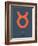 Taurus Zodiac Sign Orange-NaxArt-Framed Art Print