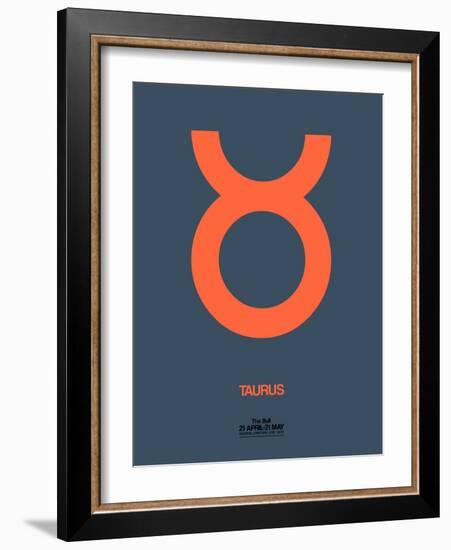 Taurus Zodiac Sign Orange-NaxArt-Framed Art Print