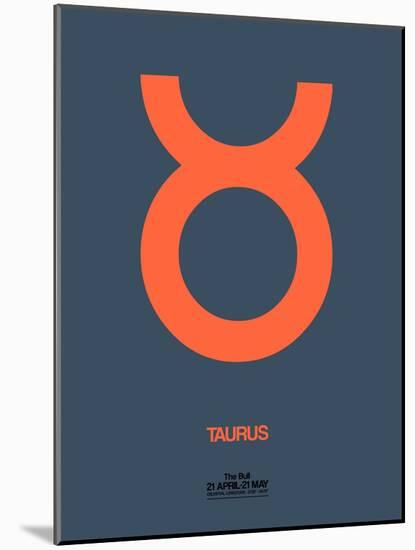 Taurus Zodiac Sign Orange-NaxArt-Mounted Art Print