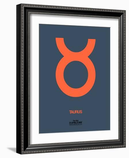 Taurus Zodiac Sign Orange-NaxArt-Framed Art Print