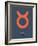 Taurus Zodiac Sign Orange-NaxArt-Framed Art Print