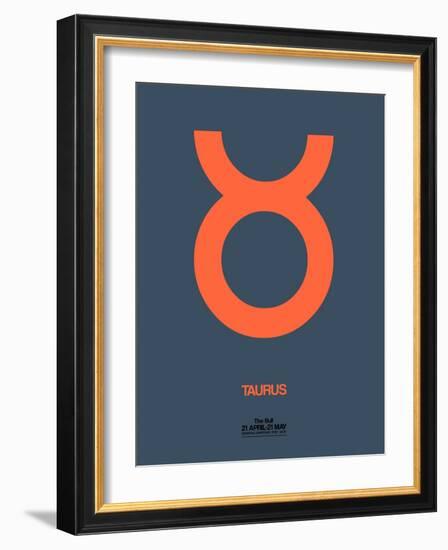 Taurus Zodiac Sign Orange-NaxArt-Framed Art Print