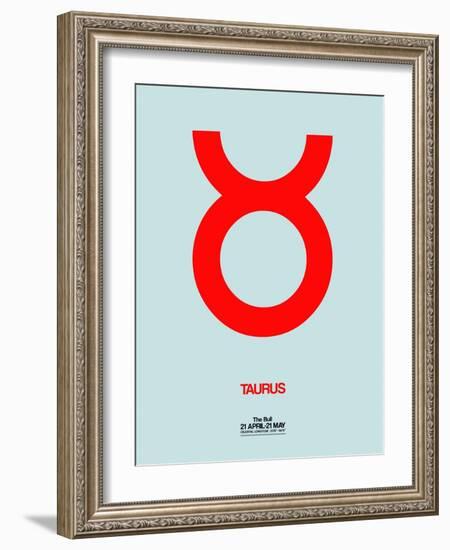 Taurus Zodiac Sign Red-NaxArt-Framed Art Print