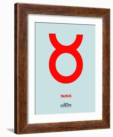 Taurus Zodiac Sign Red-NaxArt-Framed Art Print