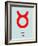 Taurus Zodiac Sign Red-NaxArt-Framed Art Print