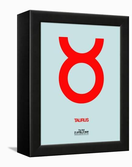 Taurus Zodiac Sign Red-NaxArt-Framed Stretched Canvas