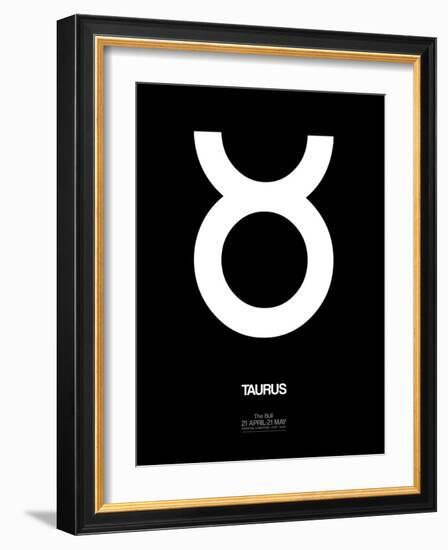 Taurus Zodiac Sign White-NaxArt-Framed Art Print