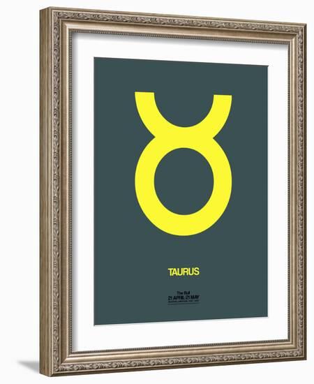 Taurus Zodiac Sign Yellow-NaxArt-Framed Art Print