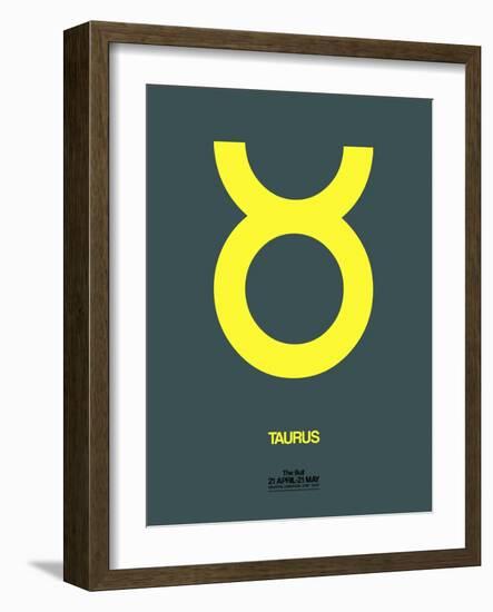 Taurus Zodiac Sign Yellow-NaxArt-Framed Art Print