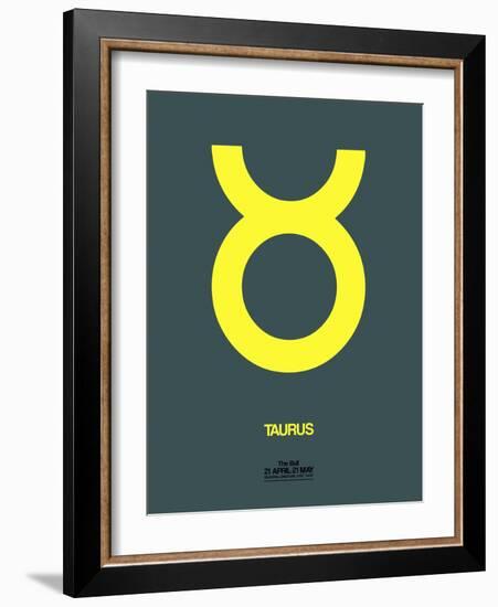 Taurus Zodiac Sign Yellow-NaxArt-Framed Art Print