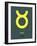 Taurus Zodiac Sign Yellow-NaxArt-Framed Art Print